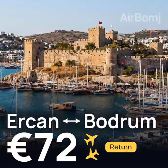 Ercan → Bodrum for €72