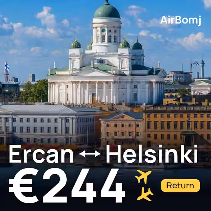 Ercan → Helsinki for €244