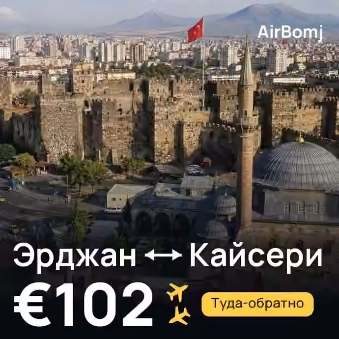 Эрджан → Кайсери — лучшая цена €101