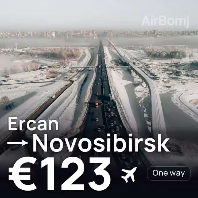Ercan → Novosibirsk for €123