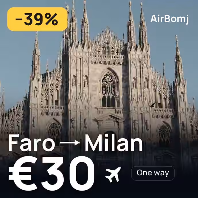 Faro → Milan for €30