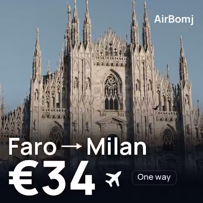 Faro → Milan for €34