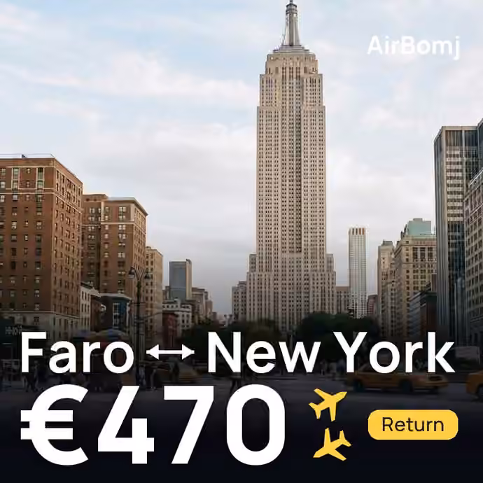 Faro → New York for €470
