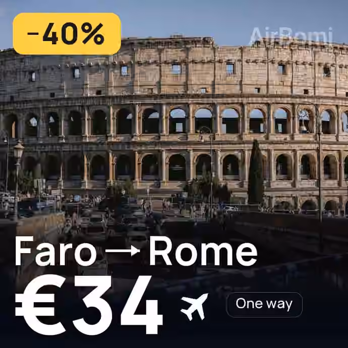 Faro → Rome for €34