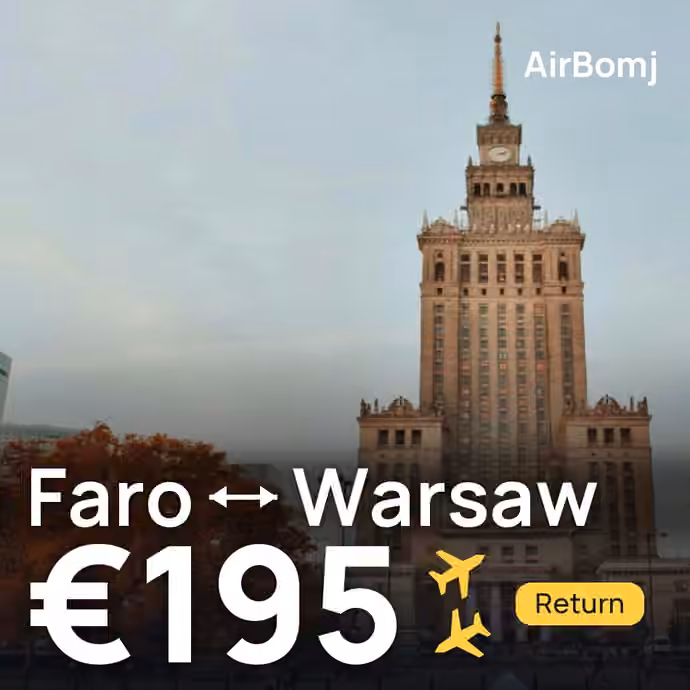 Faro → Warsaw for €195