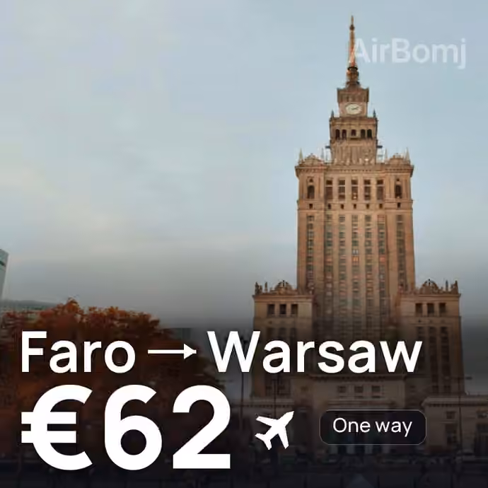 Faro → Warsaw for €62