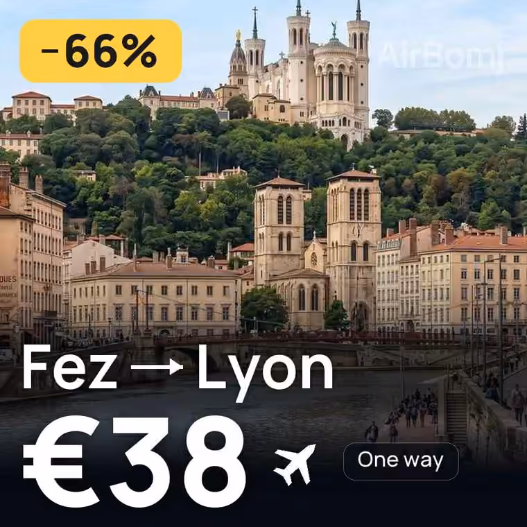 Fez → Lyon for €38