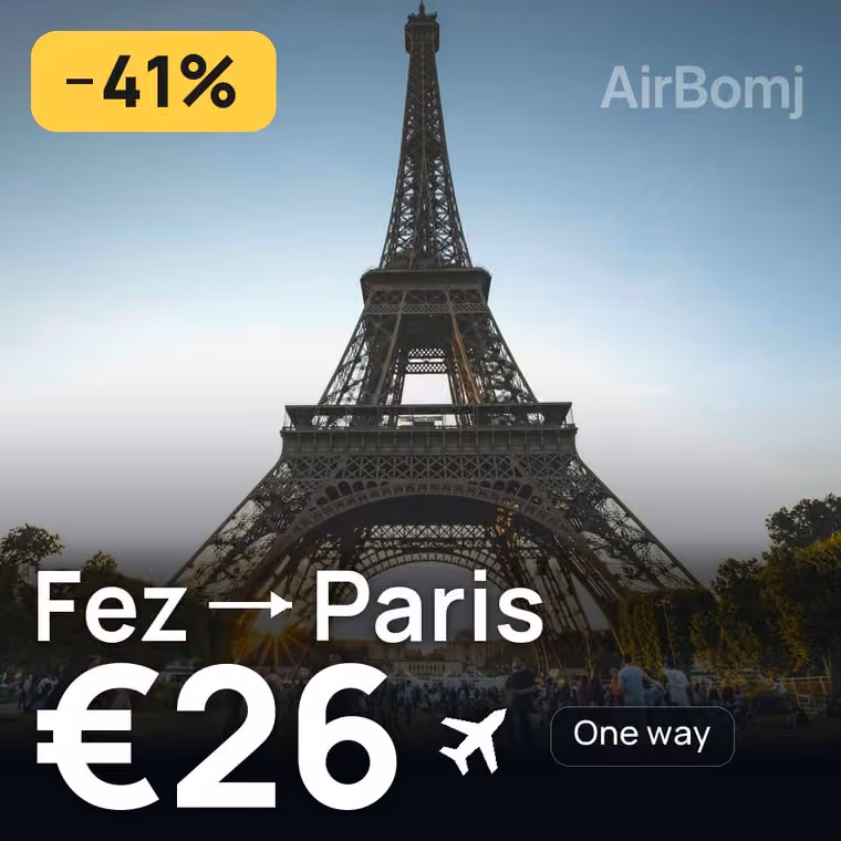 Fez → Paris for €26