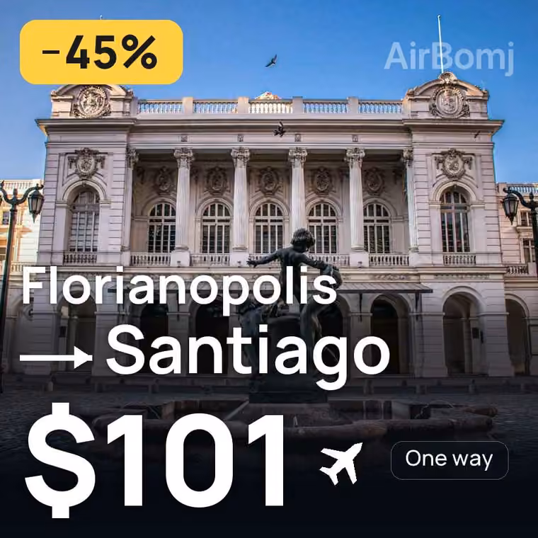 Florianopolis → Santiago for $101