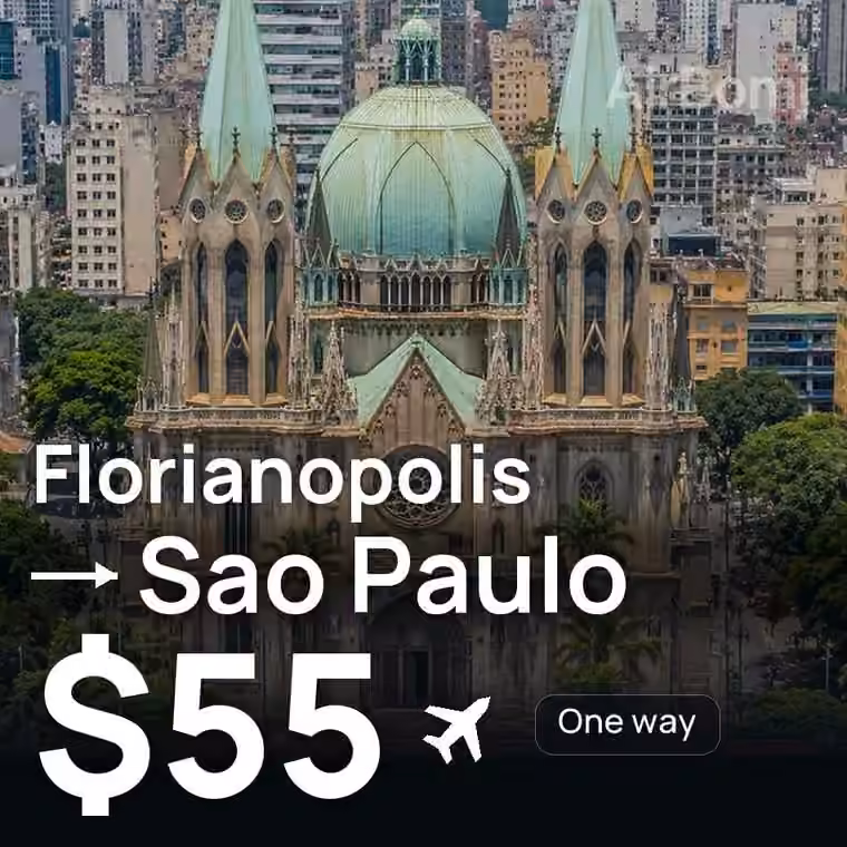 Florianopolis → Sao Paulo for $55