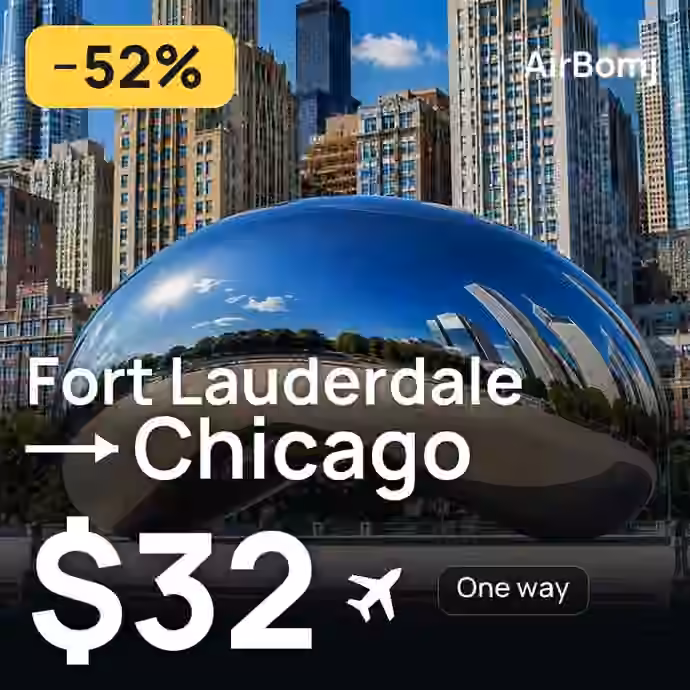 Fort Lauderdale → Chicago for $32