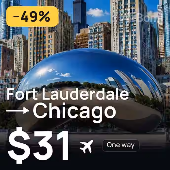 Fort Lauderdale → Chicago for $31