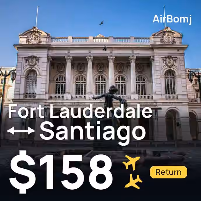 Fort Lauderdale → Santiago for $158
