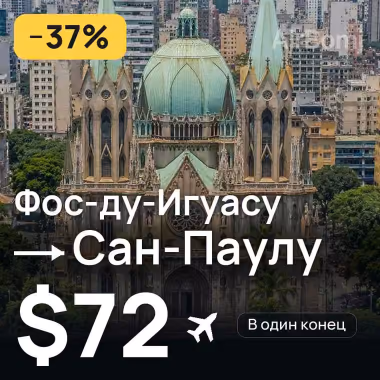 Фос-ду-Игуасу → Сан-Паулу за $72