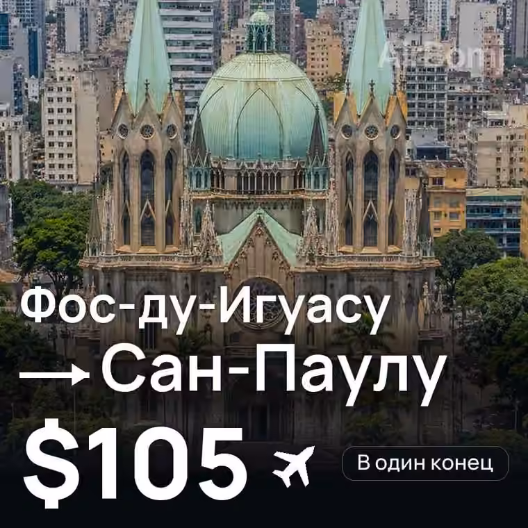 Фос-ду-Игуасу → Сан-Паулу за $105