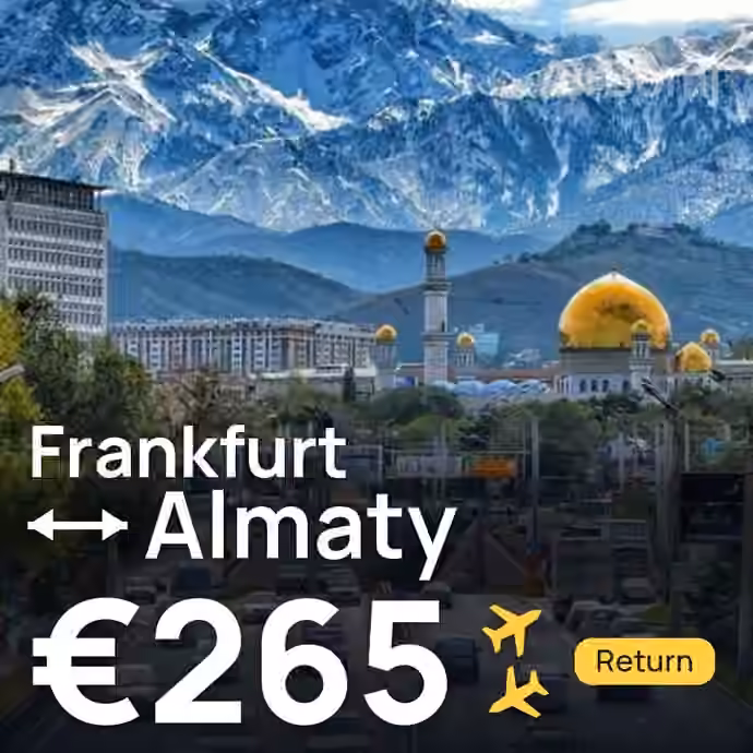 Frankfurt → Almaty for €265