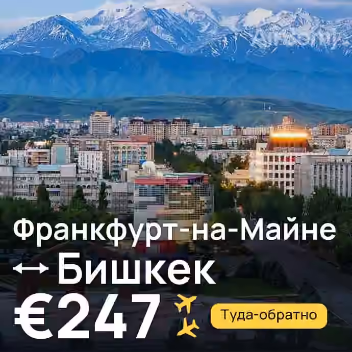 Франкфурт-на-Майне → Бишкек за €247