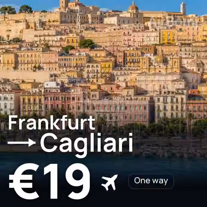 Frankfurt → Cagliari for €19