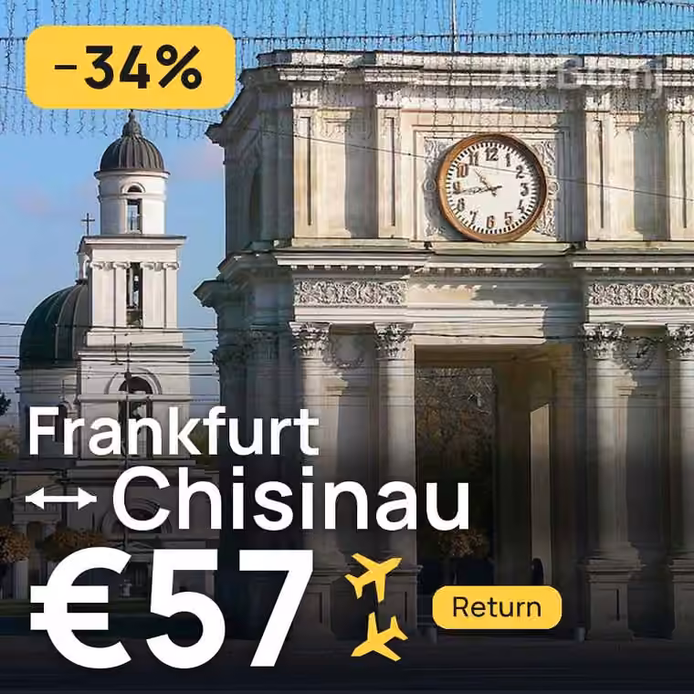 Frankfurt → Chisinau for €57
