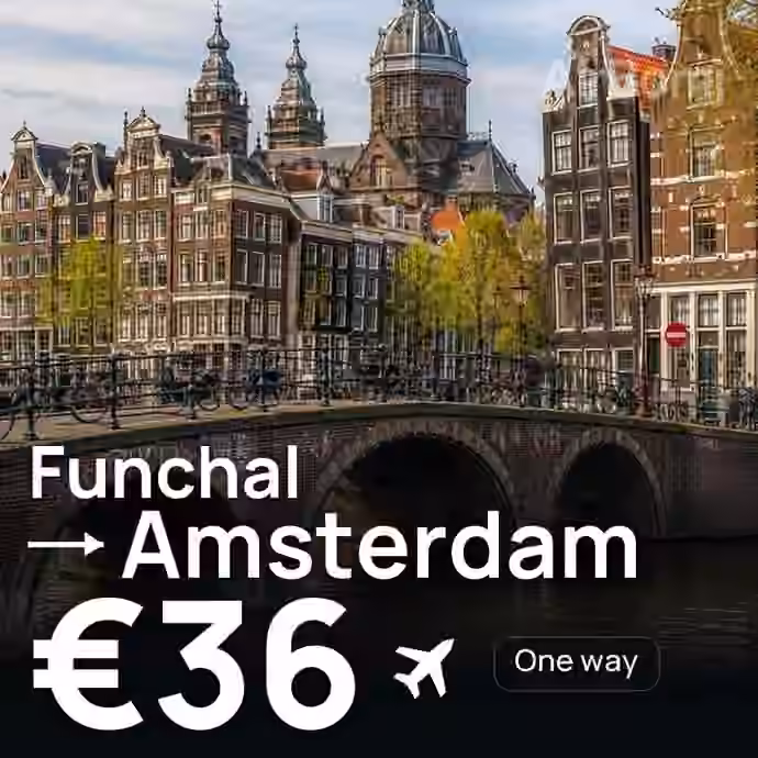 Funchal → Amsterdam for €36
