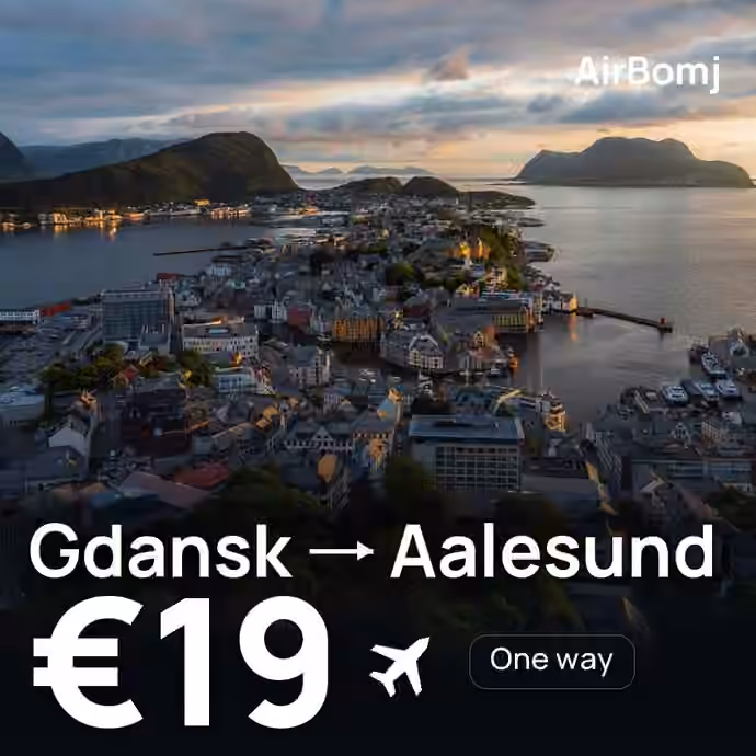 Gdansk → Aalesund for €19