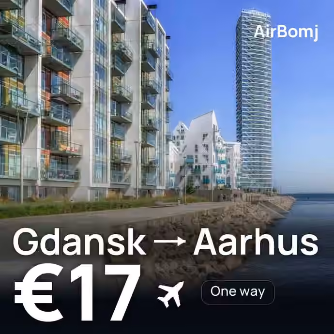 Gdansk → Aarhus for €17