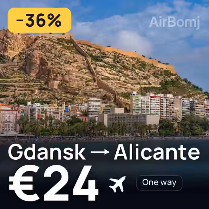 Gdansk → Alicante for €24