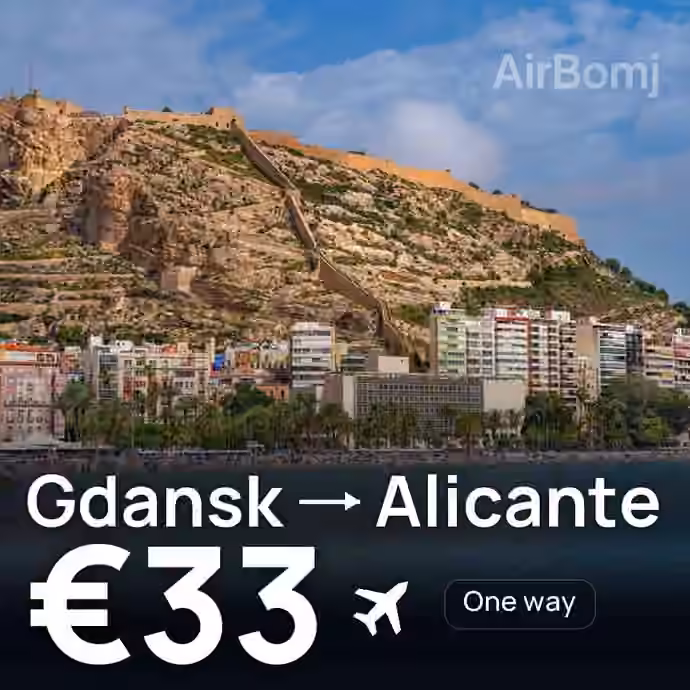 Gdansk → Alicante for €33