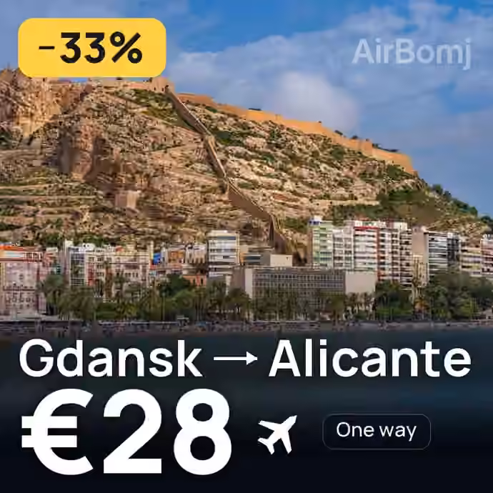 Gdansk → Alicante for €28