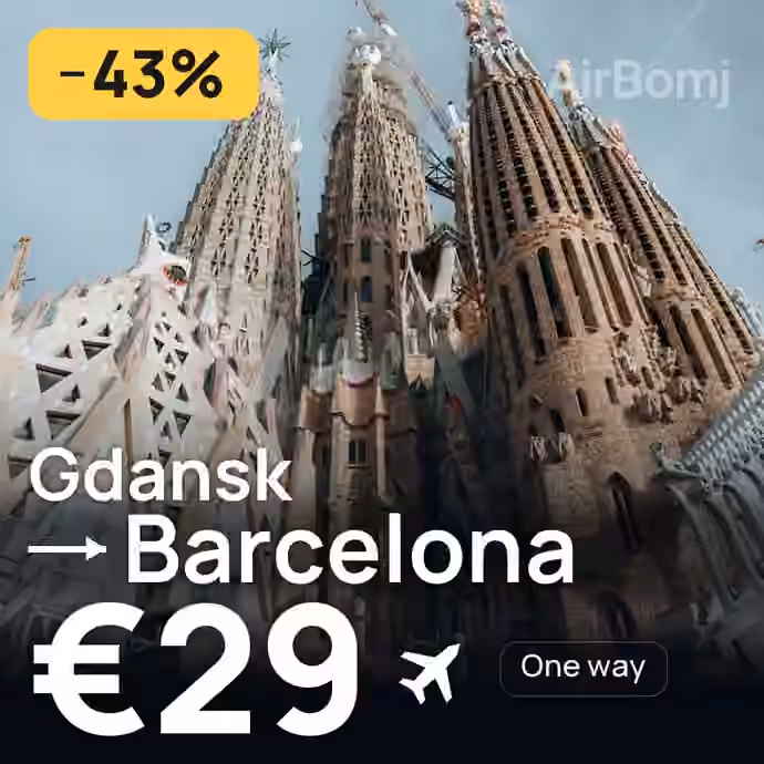 Gdansk → Barcelona for €29