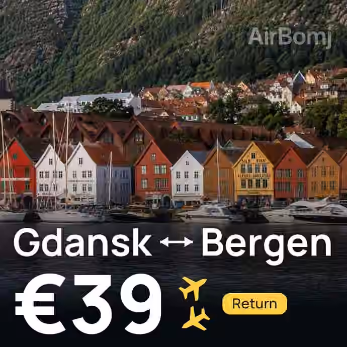 Gdansk → Bergen for €39