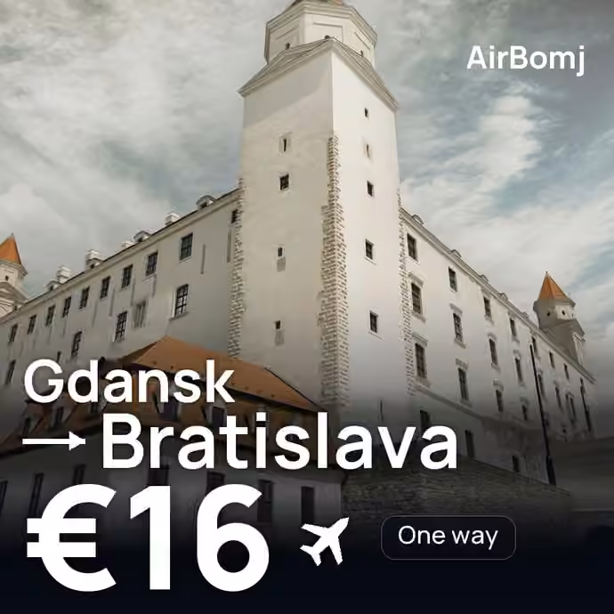 Gdansk → Bratislava for €16