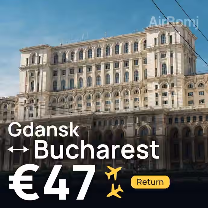 Gdansk → Bucharest for €47