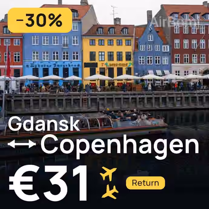 Gdansk → Copenhagen for €31