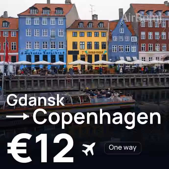 Gdansk → Copenhagen for €12