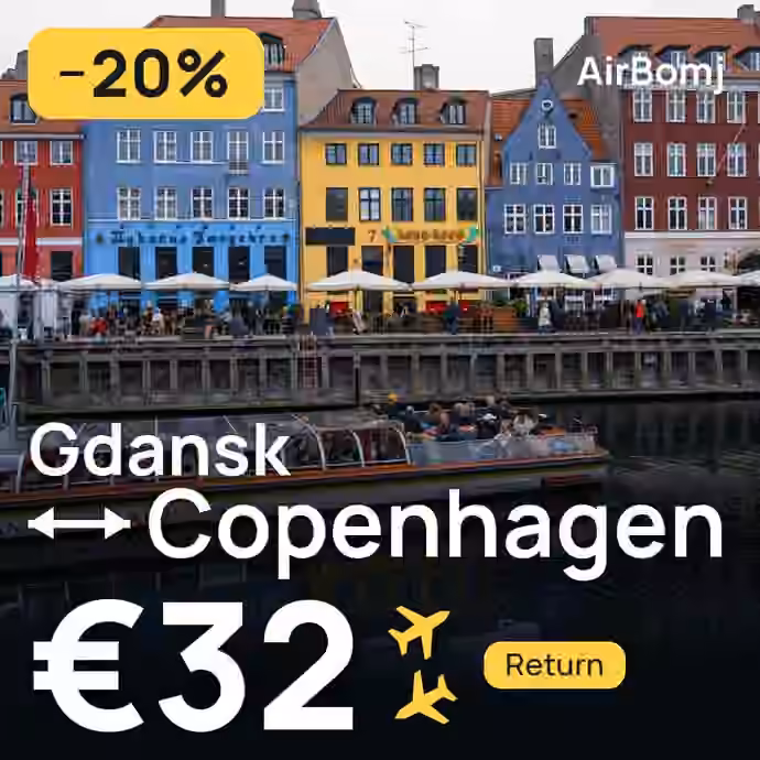 Gdansk → Copenhagen for €32
