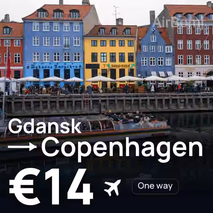 Gdansk → Copenhagen for €14