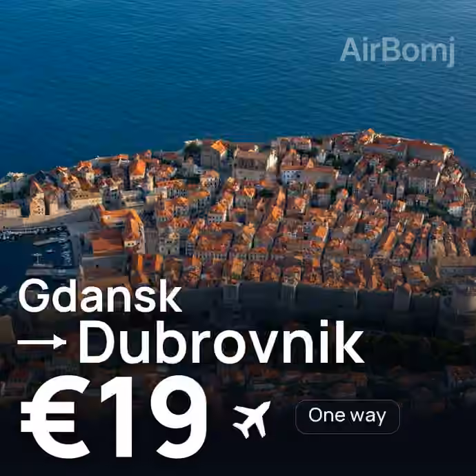 Gdansk → Dubrovnik for €19