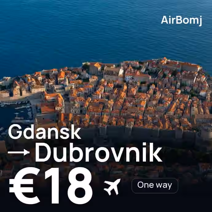 Gdansk → Dubrovnik for €18