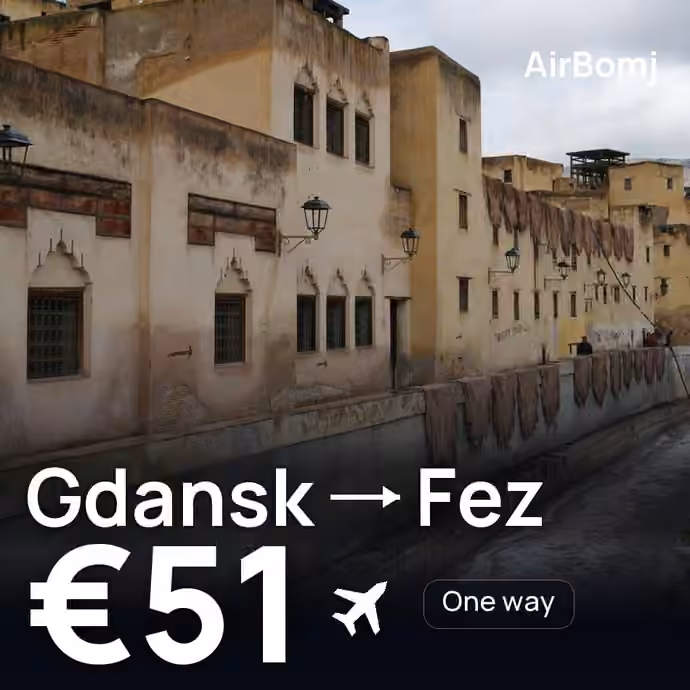 Gdansk → Fez for €51