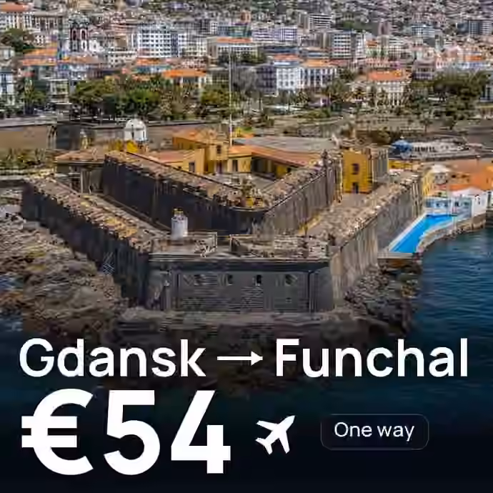 Gdansk → Funchal for €54