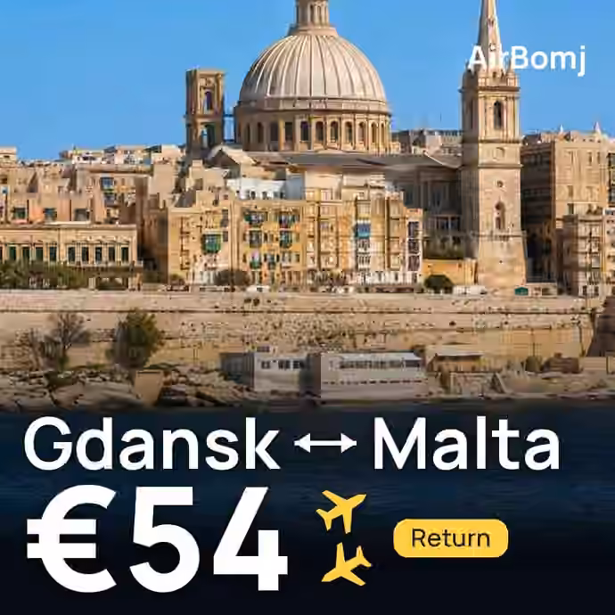 Gdansk → Malta for €54