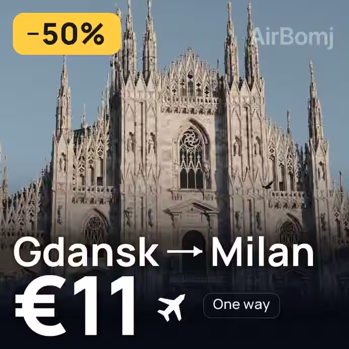 Gdansk → Milan for €11