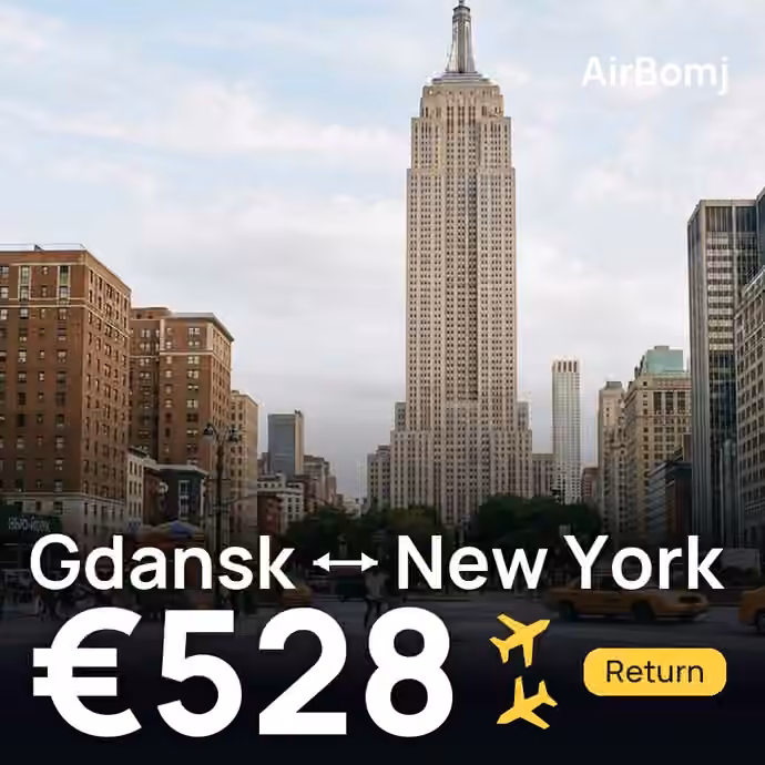 Gdansk → New York for €528