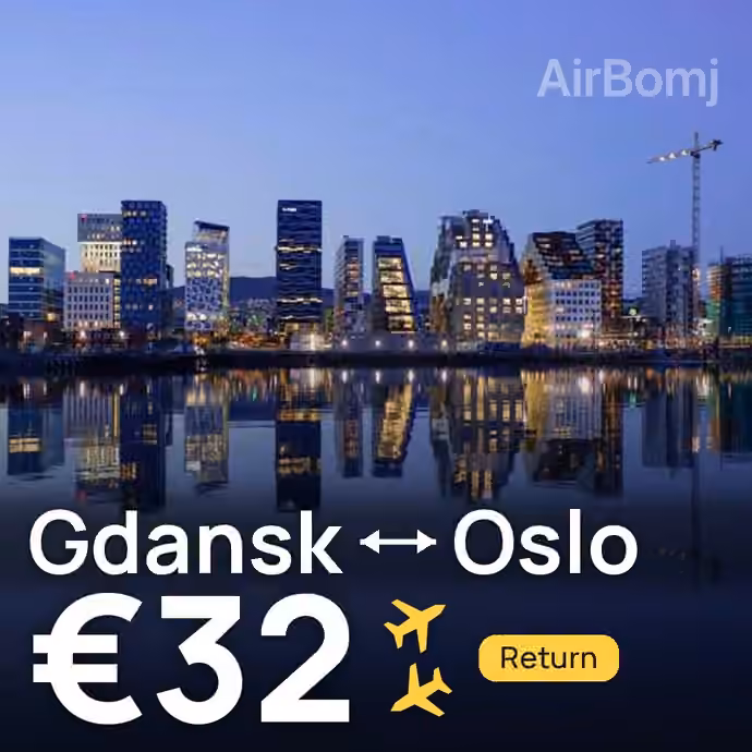 Gdansk → Oslo for €32