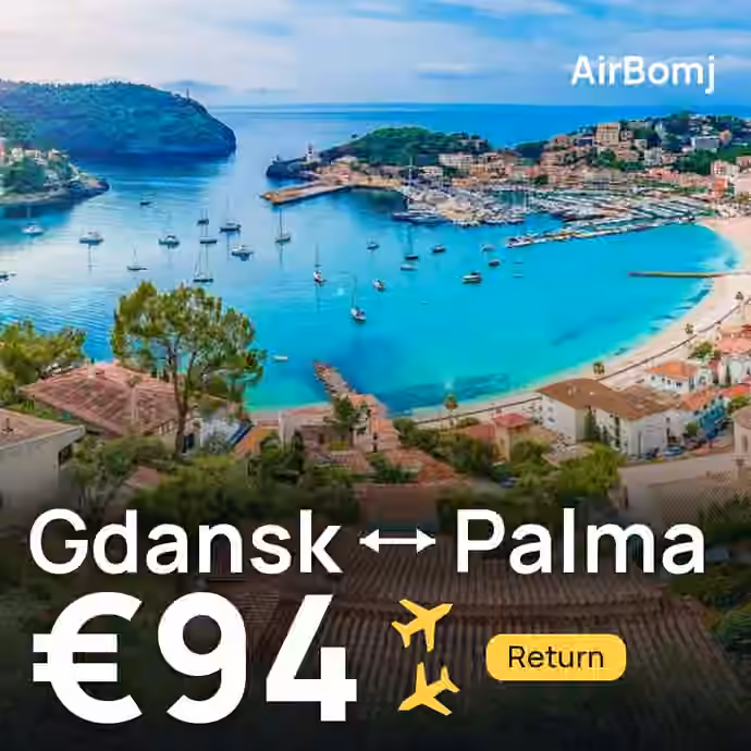 Gdansk → Palma for €94