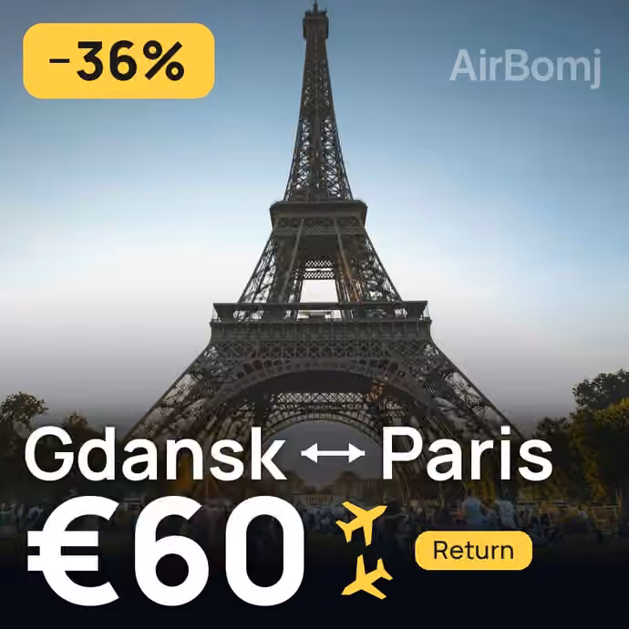 Gdansk → Paris for €60