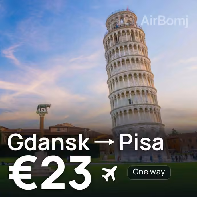 Gdansk → Pisa for €23