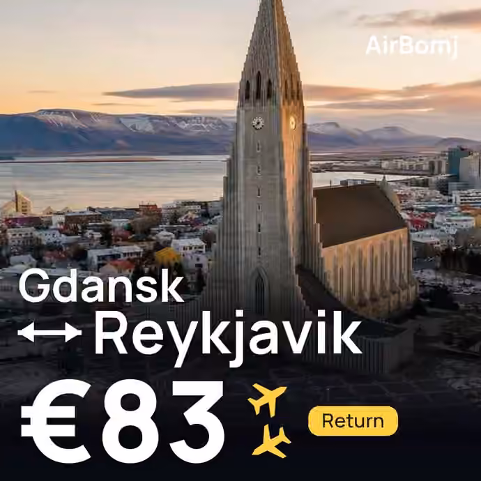 Gdansk → Reykjavik for €83