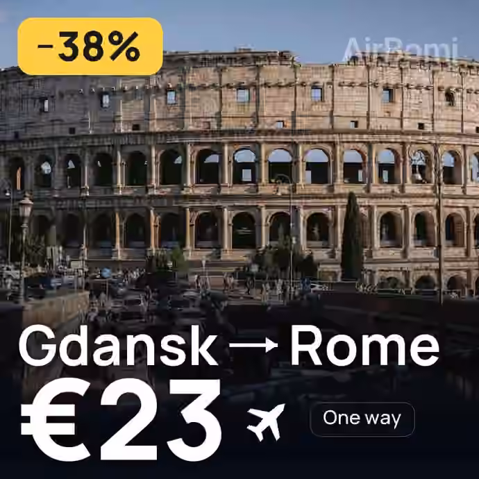 Gdansk → Rome for €23